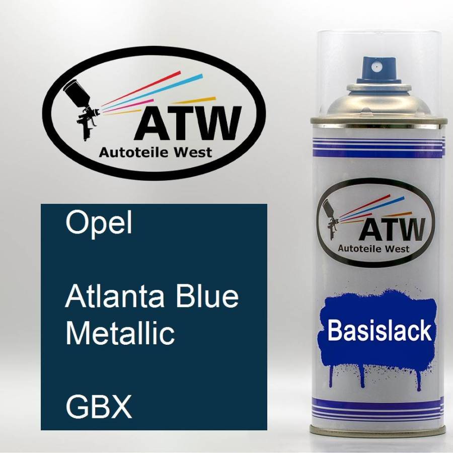 Opel, Atlanta Blue Metallic, GBX: 400ml Sprühdose, von ATW Autoteile West.